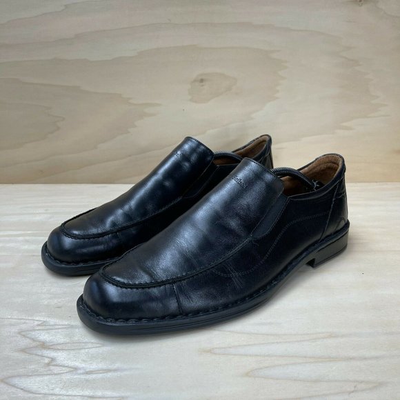 Josef Seibel Mens Leather Slip On Low Top Moc Toe Black Loafer Shoes Size US 13 main image 6
